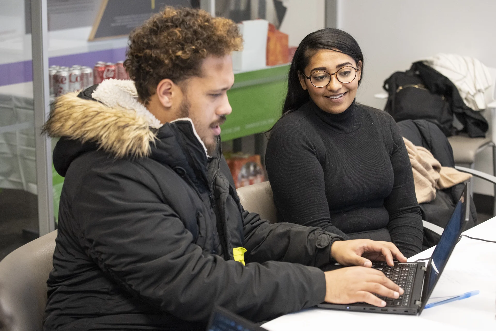 NY Foundling Career Event Two students sitting down during a NY Foundling Career Event